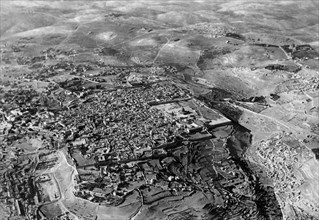 medio oriente, israele, veduta aerea di gerusalemme, 1961