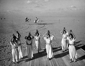 moyen-orient, israël, festival de l'eau dans le désert du negev, 1950 1960