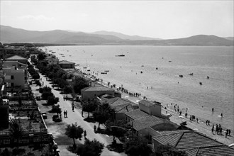 toscana, follonica, veduta della costa, 1930 1940