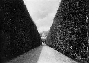 italia, toscana, lucca, veduta del gran viale della villa reale di marlia, 1910 1920
