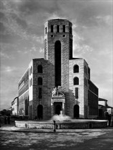 italie, toscane, grosseto, vue du bâtiment de la poste, 1920 1930