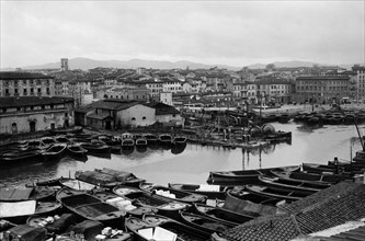 europe, italie, toscane, livourne, vue du vieux chantier naval