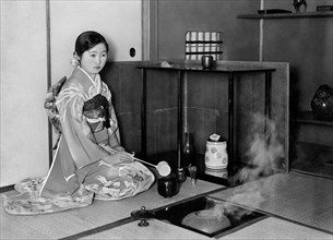 japon, kyoto, la cérémonie du thé, 1930 1940