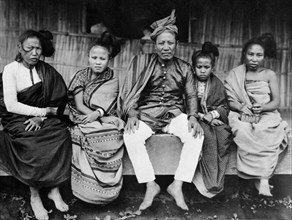asia, filippine, ritratto di famiglia, 1920 1930