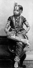 india, delhi, ritratto di giovane bramina, 1920