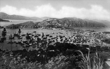 cina, hong kong, veduta dell'isola di cheung chow, 1910 1920