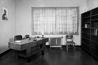 italie, venise, un bureau moderne à l'aéroport marco polo, 1935
