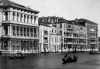italia, venezia, palazzo rezzonico sul canal grande, 1910 1920