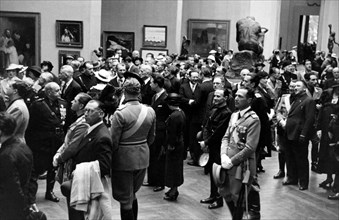 italie, venise, inauguration de l'exposition biennale, 1935