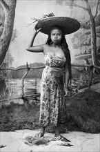 asia, indonesia, ragazza di giava, 1920 1930
