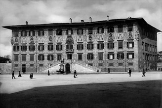 italia, toscana, pisa, facciata di palazzo dei cavalieri, 1900 1910