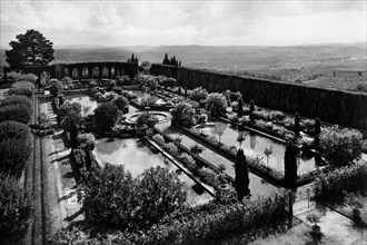 europe, italie, toscane, settignano, jardin de la villa gamberaia, 1910 1920