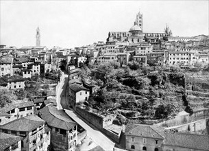 europe, italie, toscane, sienne, vue de la ville, 1900 1910