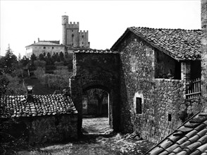 europe, italie, toscane, sienne, vue du château de l'escargot, 1910 1920