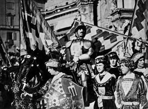 europa, italia, toscana, siena, ritratto di guido celano dal film il palio, 1932