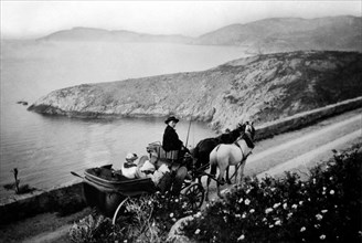 europa, francia, corsica, veduta della costa, 1920