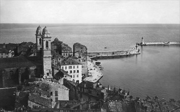 europa, francia, corsica, bastia, veduta del porto, 1910 1920