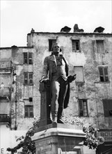 europa, francia, corsica, corte, statua di pasquale paoli, 1965