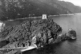 europa, francia, corsica, porto, la torre genovese, 1910 1920