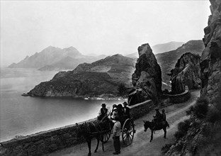 europa, francia, corsica, panorama, 1910 1920