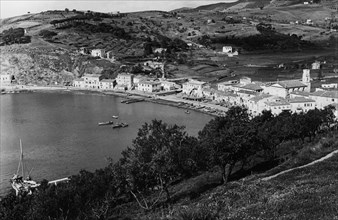 italia, toscana, isola d'elba, porto azzurro, veduta, 1957