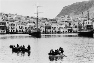 europa, grecia, castelrosso, veduta della città dal mare, 1920 1930