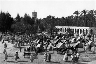 africa, libia, suk el giumaa, il mercato, 1920 1930