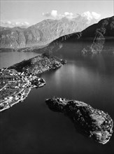 europa, italia, como, veduta dell'isola comacina, 1959