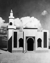 africa, libia, veduta di una moschea nei pressi di bengasi, 1920 1930