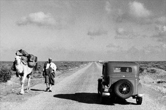 afrique, libye, vue d'une route principale, 1930