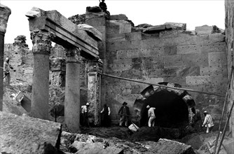 afrique, libye, sabratha, fouilles archéologiques, 1920