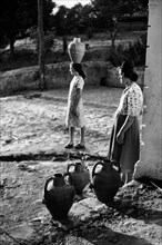 campanie, porteurs d'eau de palinuro, 1962