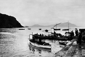 campanie, île d'ischia, pêcheurs, 1935