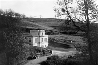 italie, basilicate, stigliano, aqueduc des Pouilles, usine de levage, 1920 1930