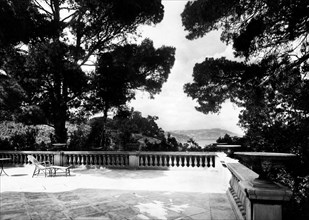 italie, campanie, naples, villa rosebery, la terrasse, années 1920