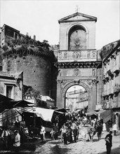 italie, campanie, naples, porta capuana, 1910 1920