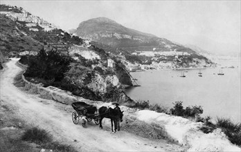 italia, campania, panorama con raito, vietri e salerno, 1900 1910