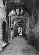 italie, campanie, une rue à piedimonte matese, 1930 1940