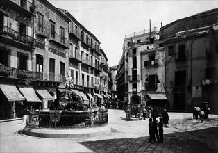 italie, sicile, palerme, piazza rivoluzione, 1910 1920