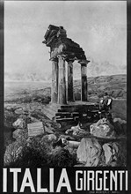 europa, italia, sicilia, agrigento, valle dei templi, tempio dei dioscuri, 1900