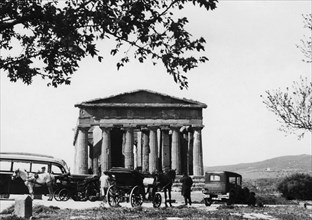 europe, italie, sicile, agrigento, temple de la concorde, 1930