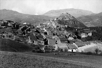 europa, italia, sicilia, agrigento, calatafimi, panorama del paese, 1900 1910