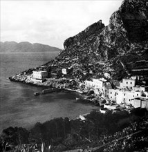 italia, sicilia, isole egadi, isola di levanzo, 1950