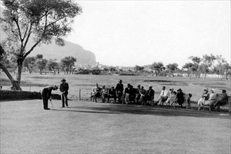 europa, italia, sicilia, palermo, gara di patting al golf club di mondello, 1930