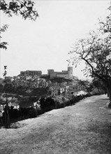 italie, sicile, salemi, panorama, 1910 1920
