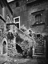 italie, sicile, taormina, une vue de la ville, 1920 1930