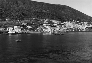 italia, sicilia, isole eolie, isola di salina, santa marina, 1950