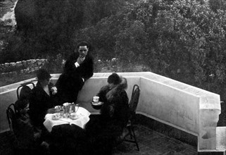 italie, sicile, syracuse, panorama depuis la terrasse de l'hôtel politi, 1920 1930