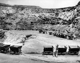 italia, sicilia, cantieri minerari di ragusa, 1920 1930