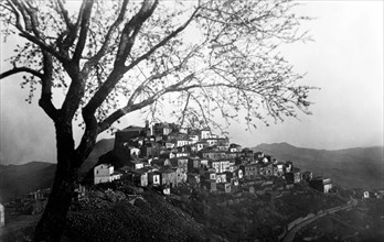 italia, basilicata, colobraro, panorama, 1930